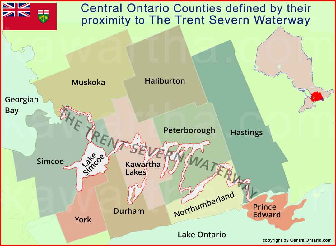 Central Ontario as defined by the proximity to The Trent Severn Waterway