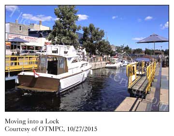 Exiting a lock on the Trent Severn Waterway