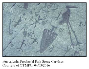 Petroglyphs Provincial Park Stone Carvings spear